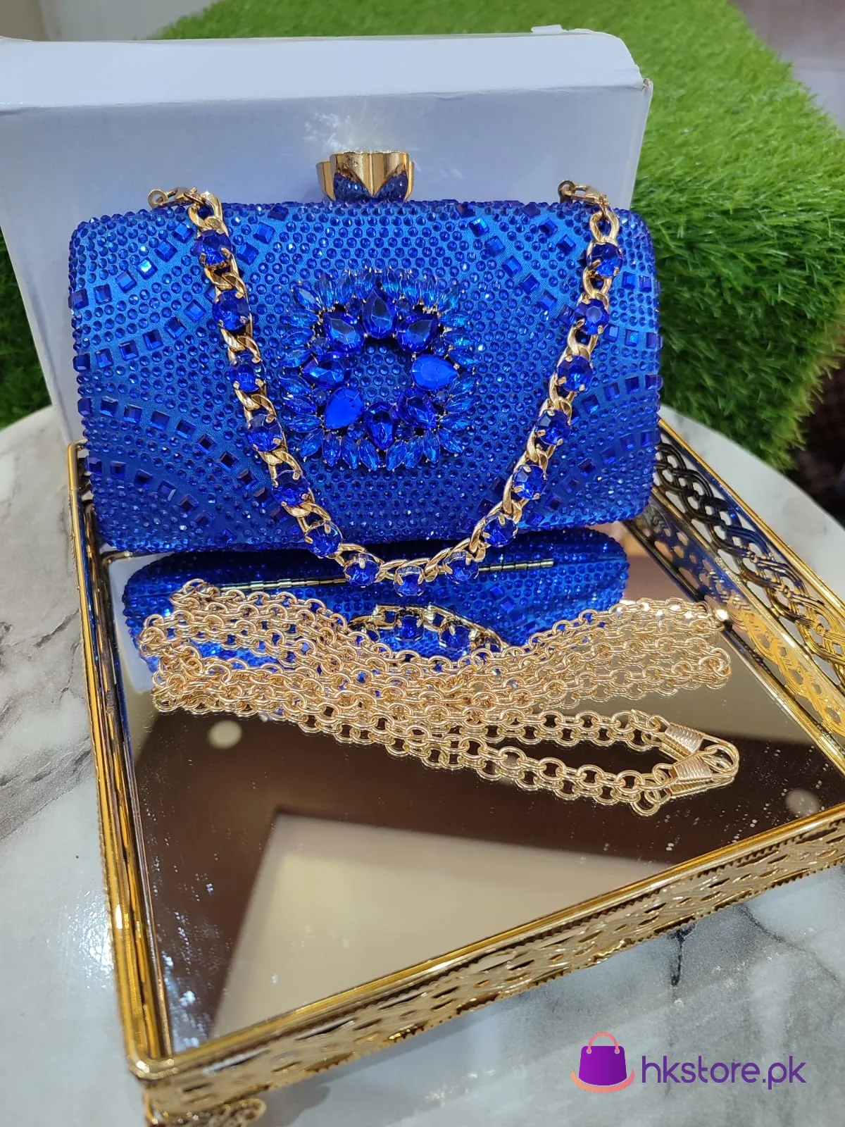 Manolo Stone Clutch 