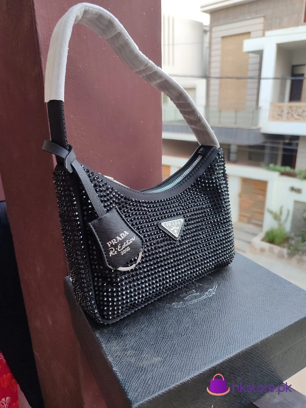 Prada Cleo Shoulder Bag Rhinestone 