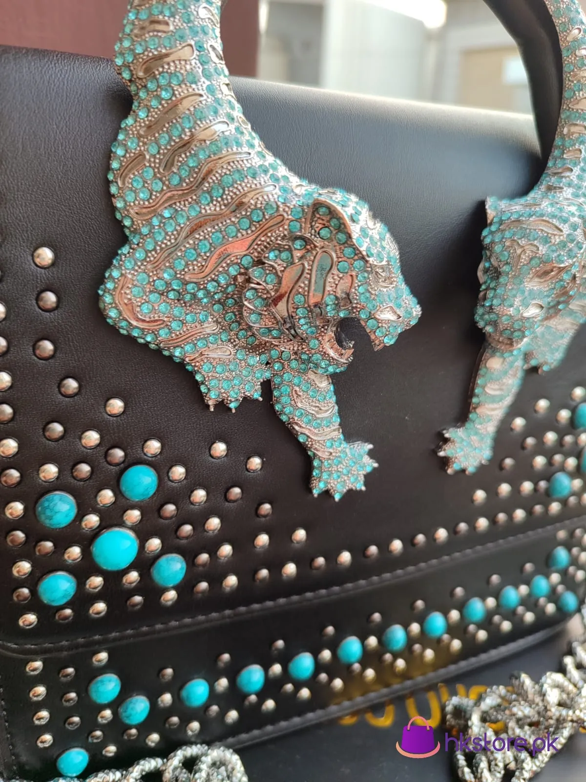 Roberto Cavalli Tiger Handle Shoulder Bag