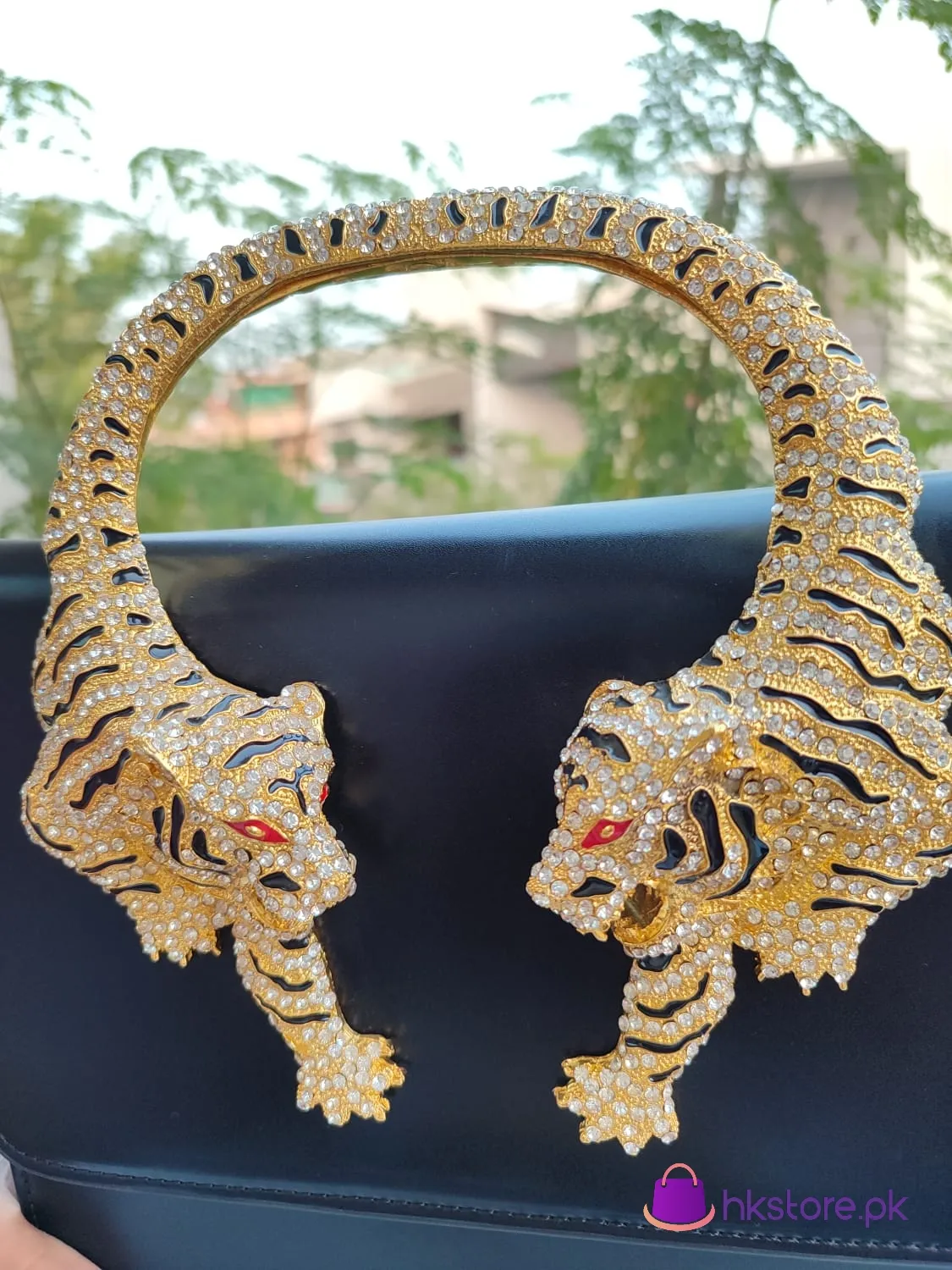Roberto Cavalli Tiger Handle Shoulder Bag
