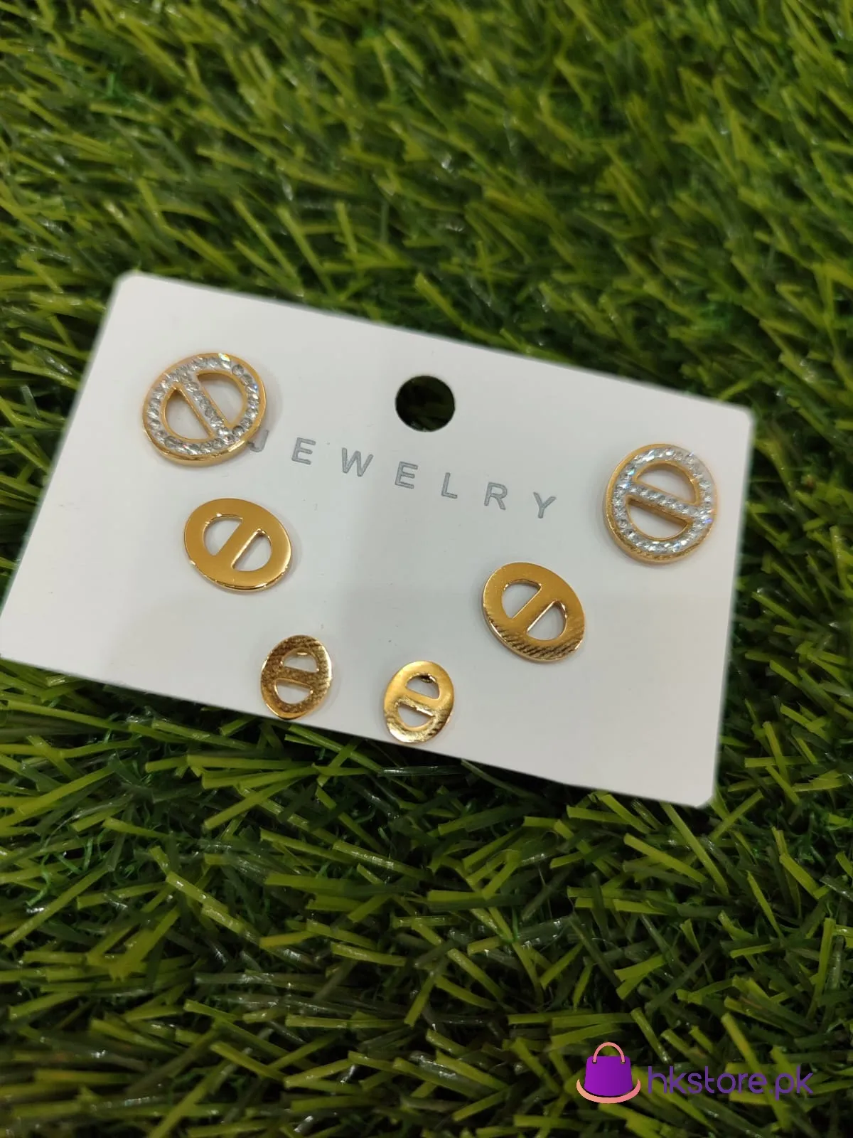 Stainless Steel Branded Earrings 3 Pair Deal