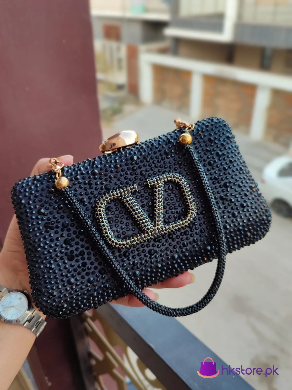 Best Price Valentino stone clutch 