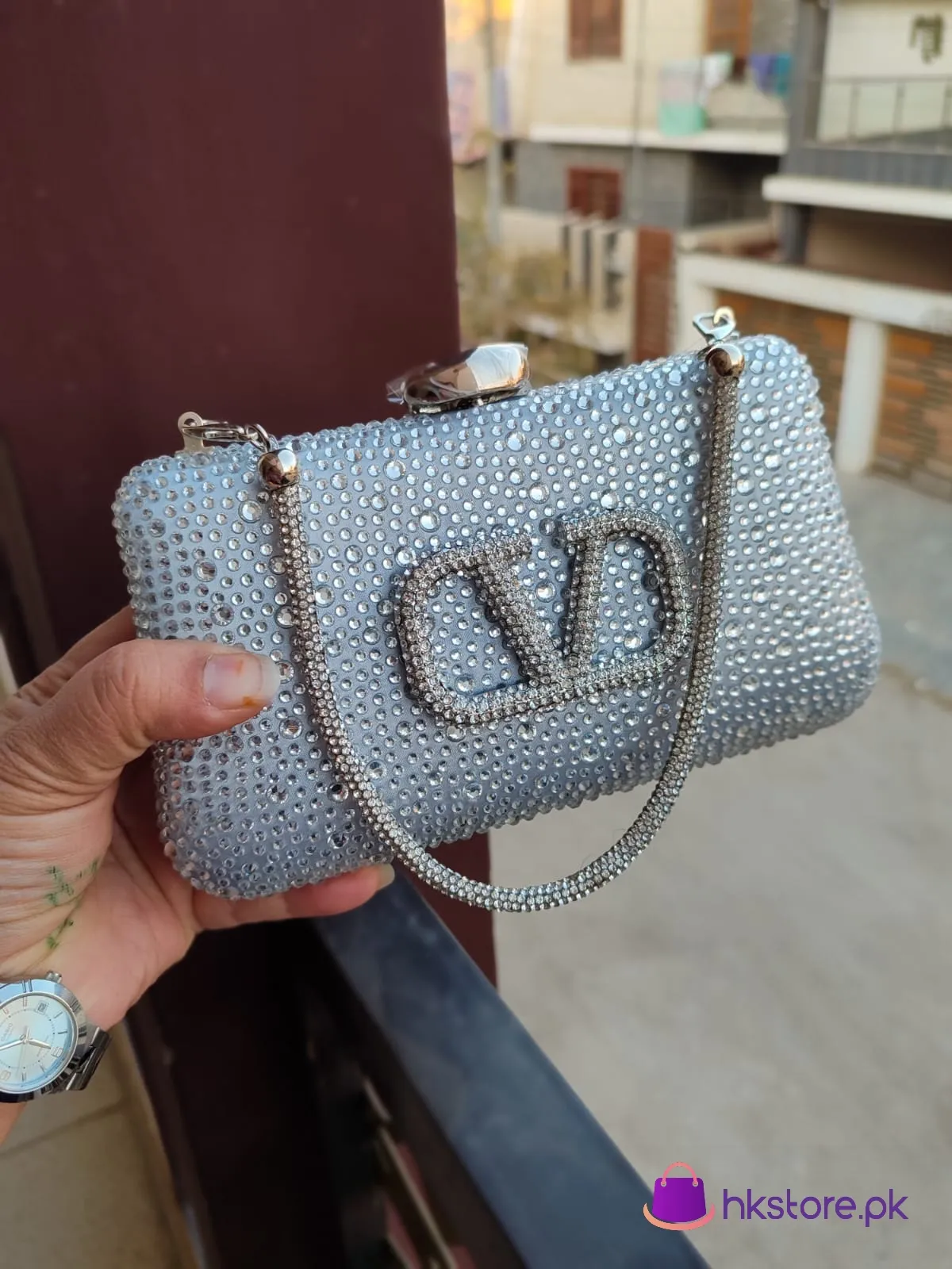 Valentino Stone Clutch 
