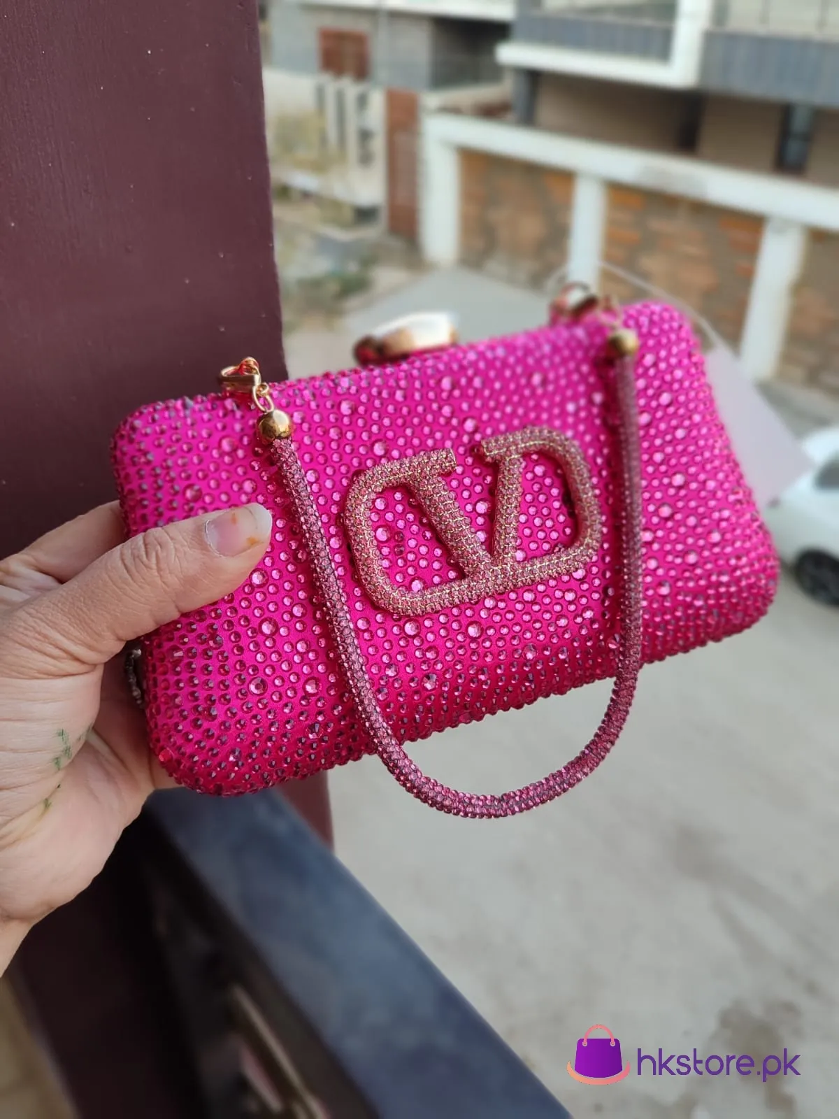 Valentino Stone Clutch 