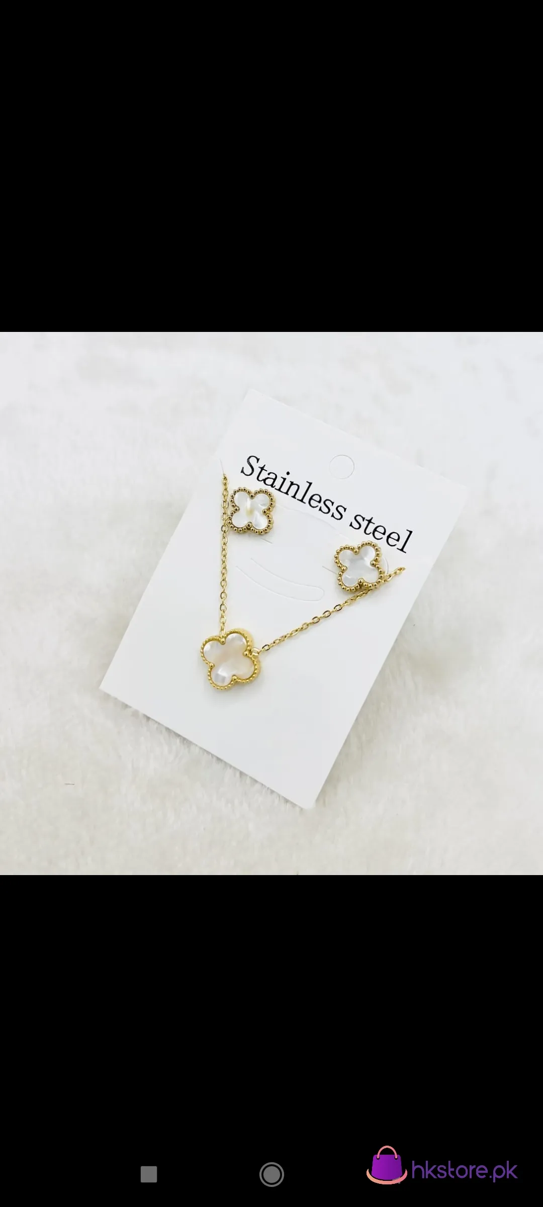 Vanclif Earstuds And Pendant Chain